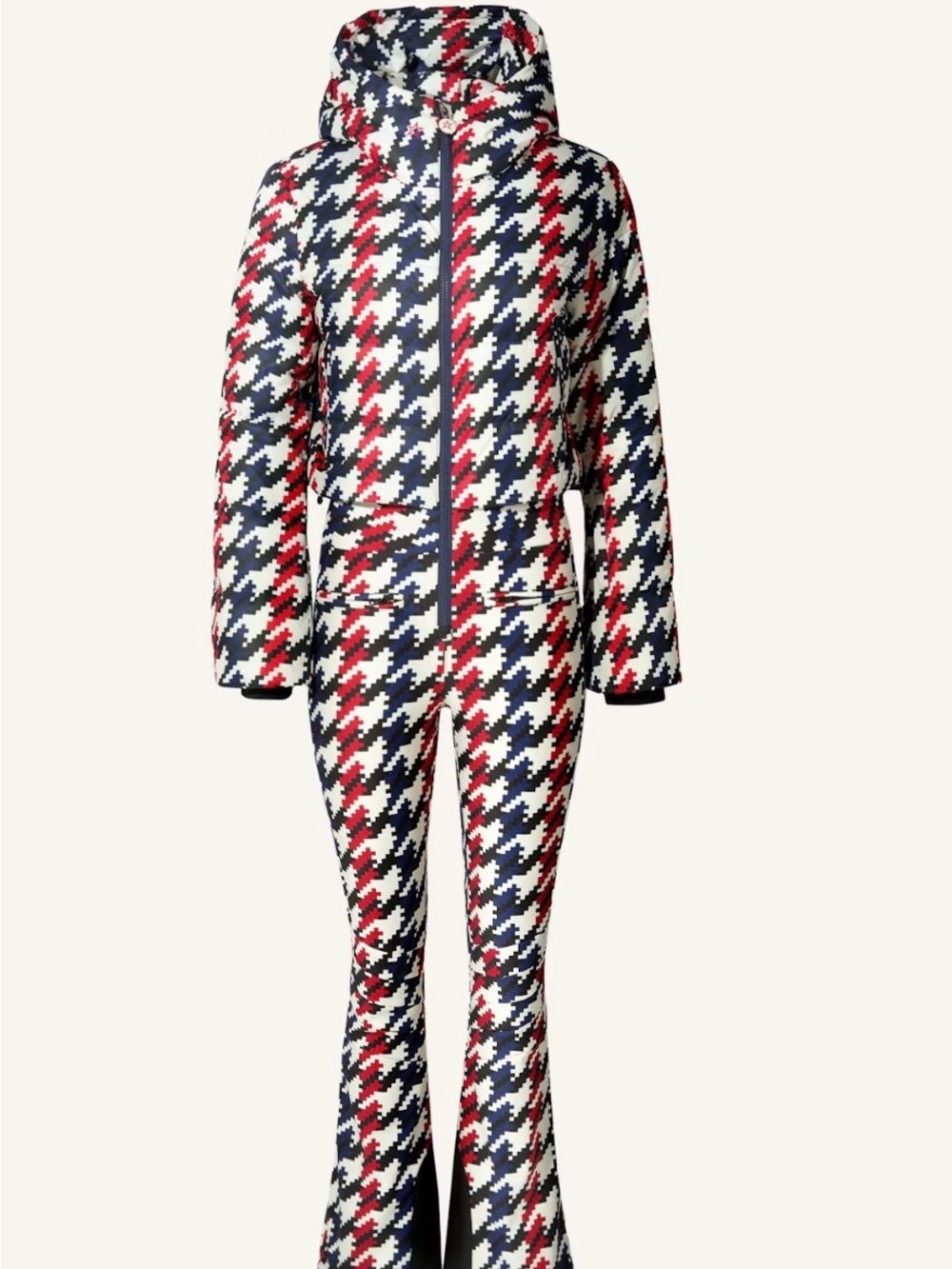 Perfect Moment Red, Navy & White Houndstooth Snow Suit